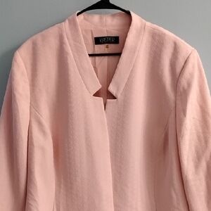 Casper Women's Light Pink Textured Blazer Size 24 W